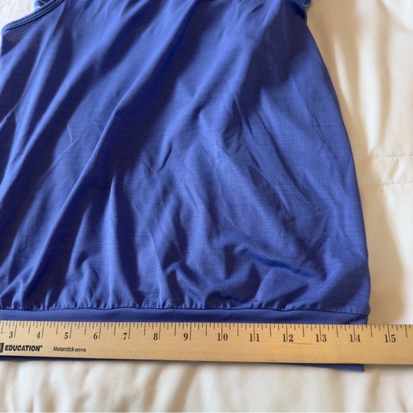 Athleta Girls Purple and Blue Tank Top with Built In Bra Criss-Cross Straps Sz L - Picture 6 of 12
